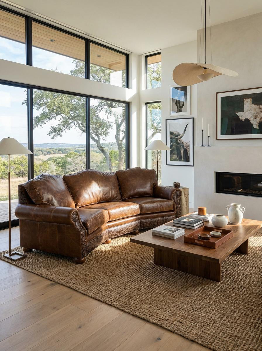 How to Style a Western Leather Sofa in a Modern Home