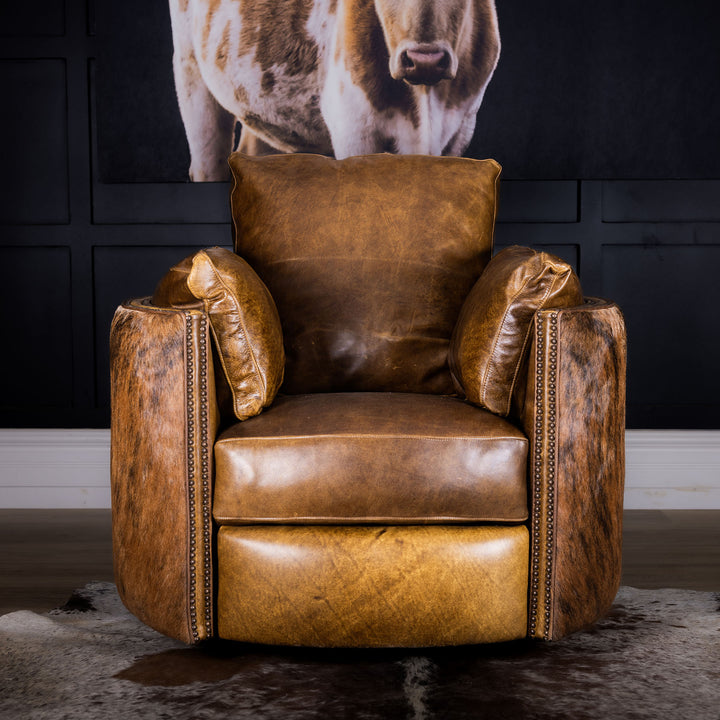Alberton Snug Leather Swivel Recliner