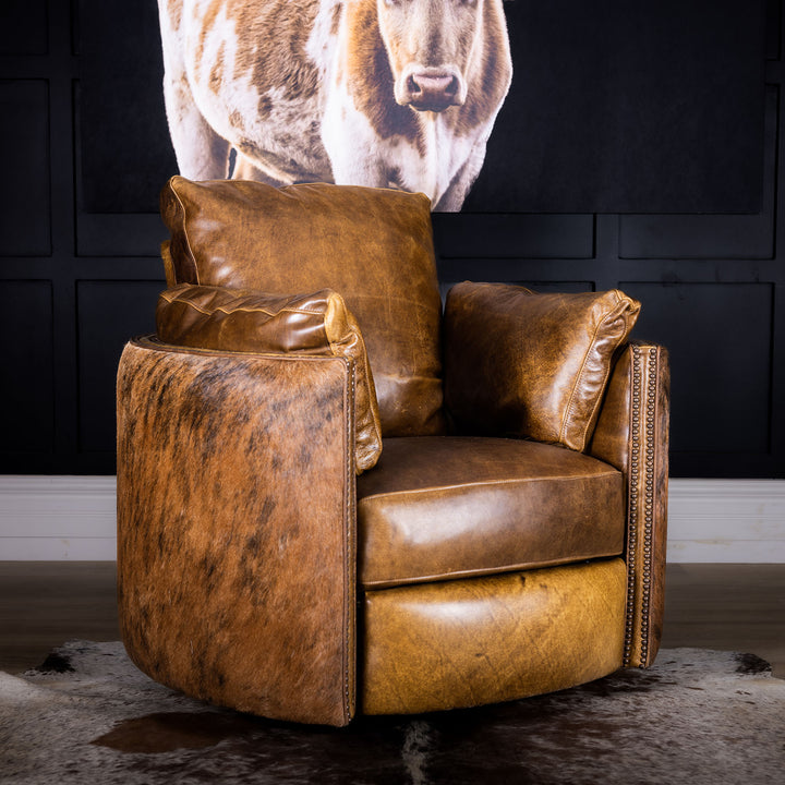 Alberton Snug Leather Swivel Recliner