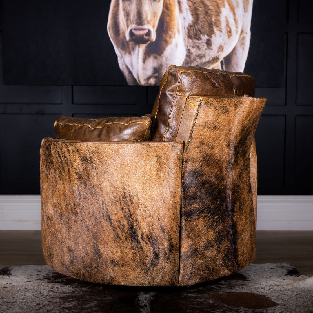 Alberton Snug Leather Swivel Recliner