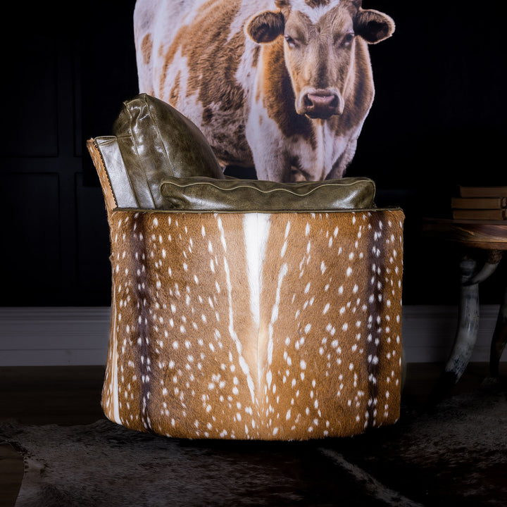 Apache Snug Leather Swivel Recliner