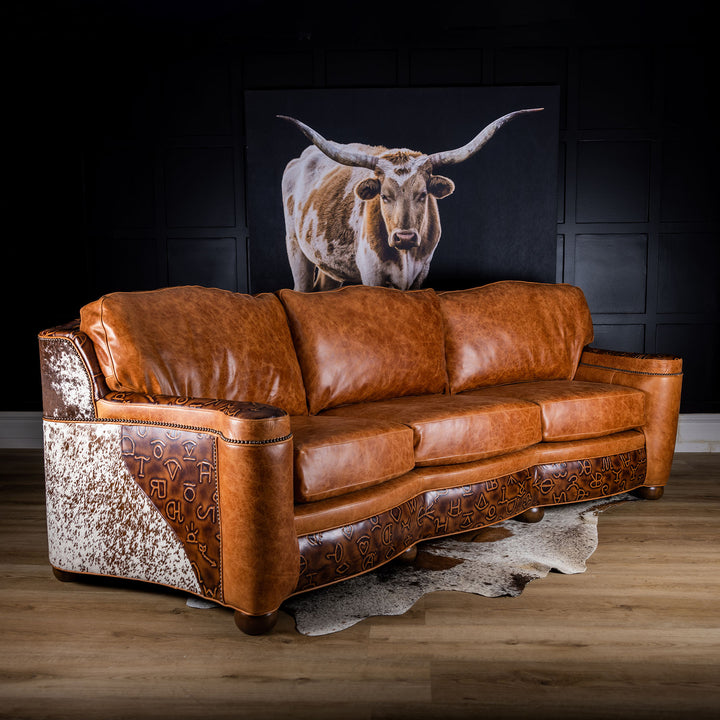 Arrow Ranch Western Leather Sofa