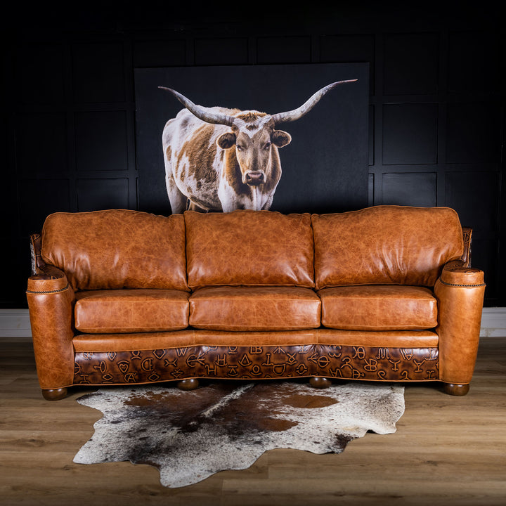Arrow Ranch Western Leather Sofa