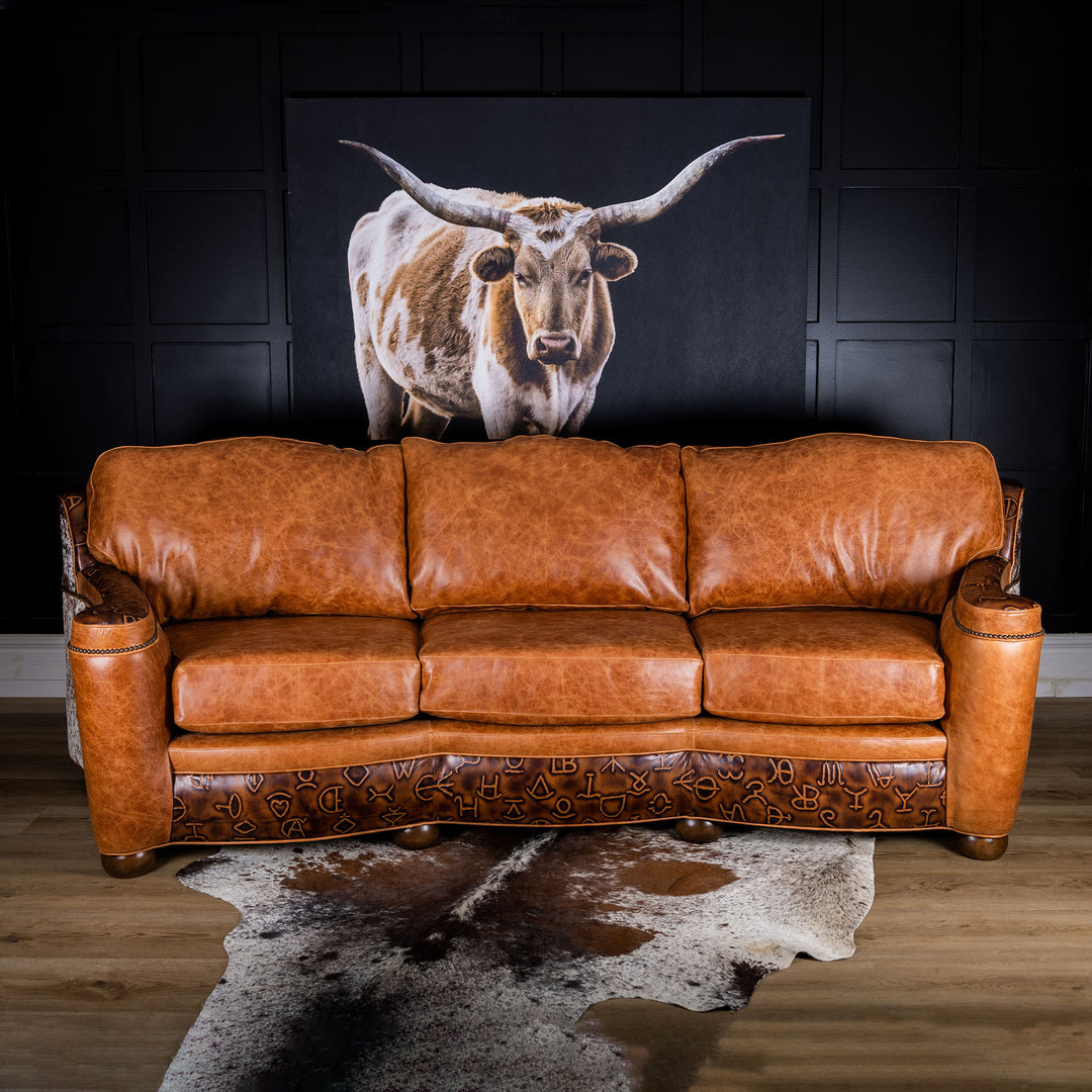 Arrow Ranch Western Leather Sofa
