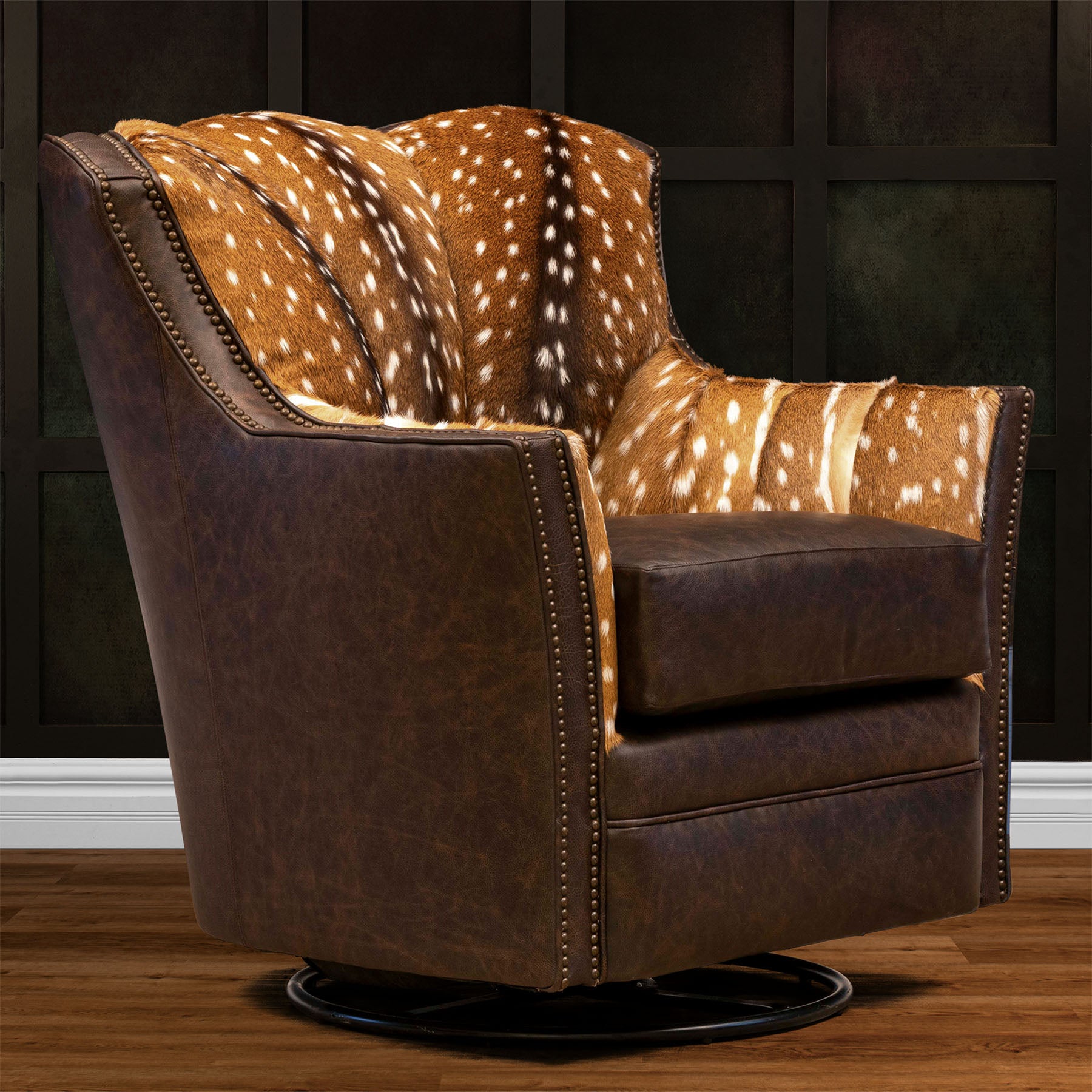 Dayton Western Leather Swivel Chair – Texas Leather Western Collection