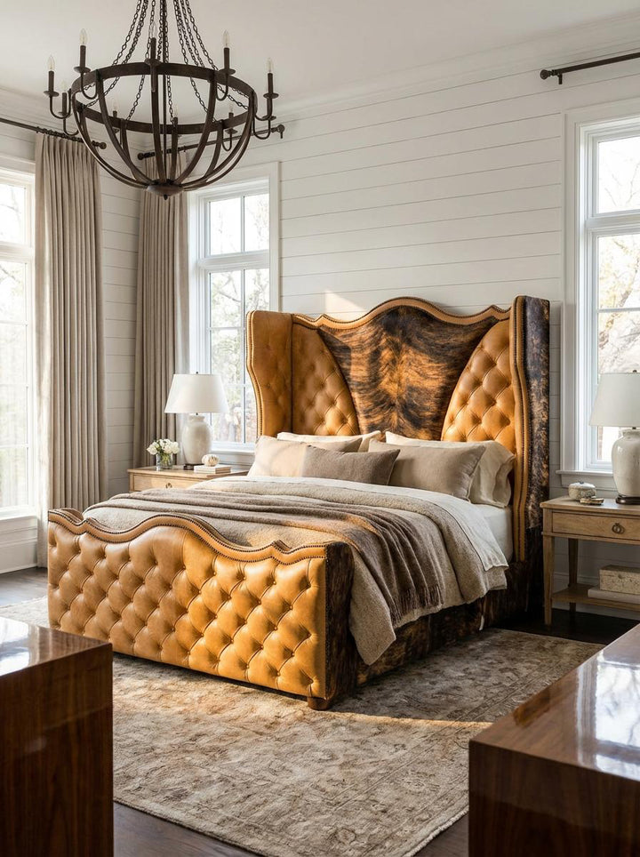 Fairhope Tufted Leather Bed