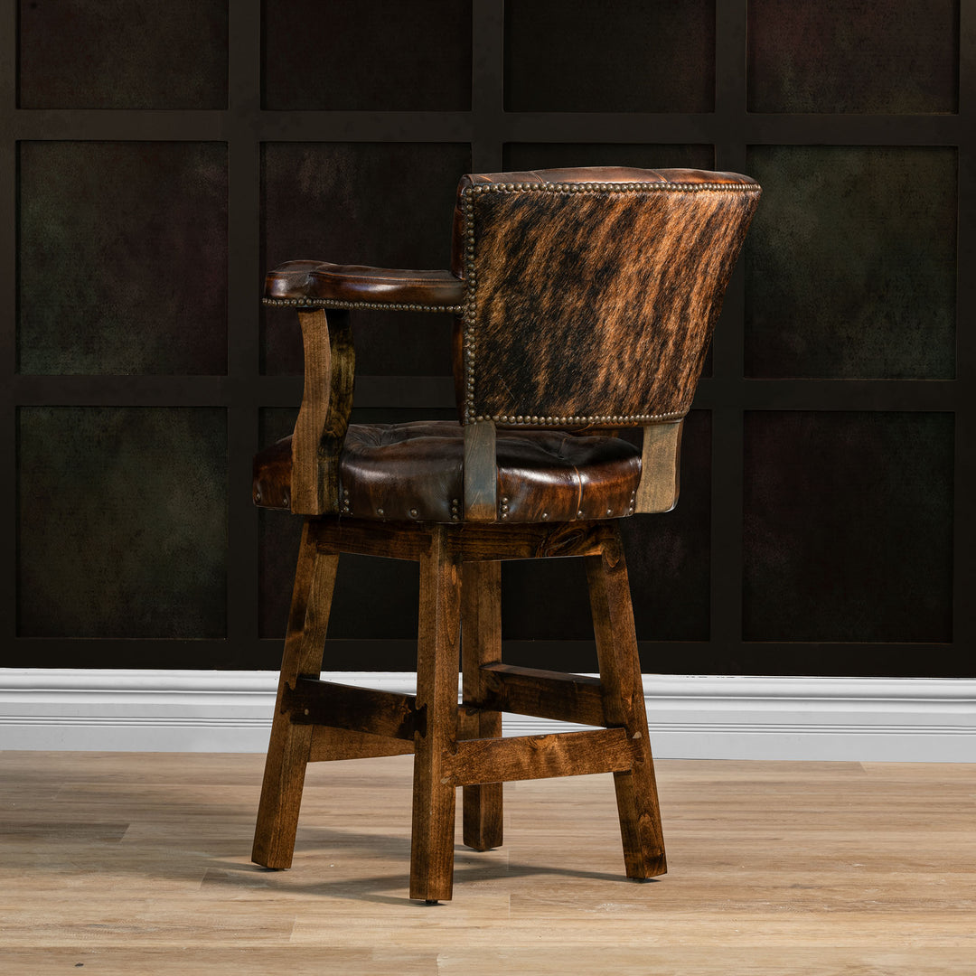 Boerne RJ Chisum Tufted Leather Barstool