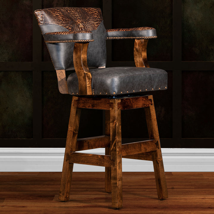 Bartlett Leather Barstool