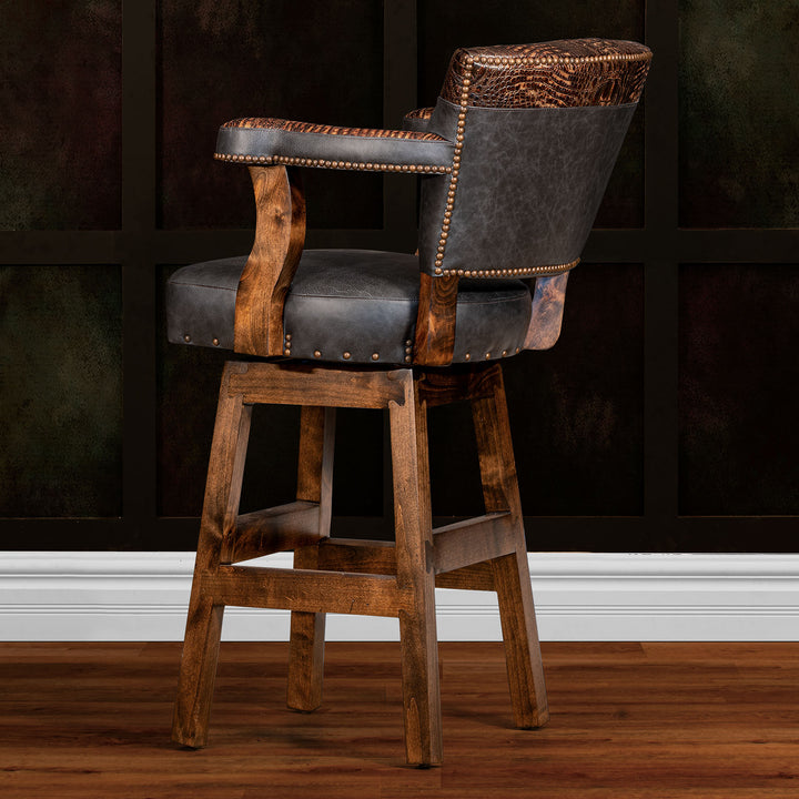 Bartlett Leather Barstool
