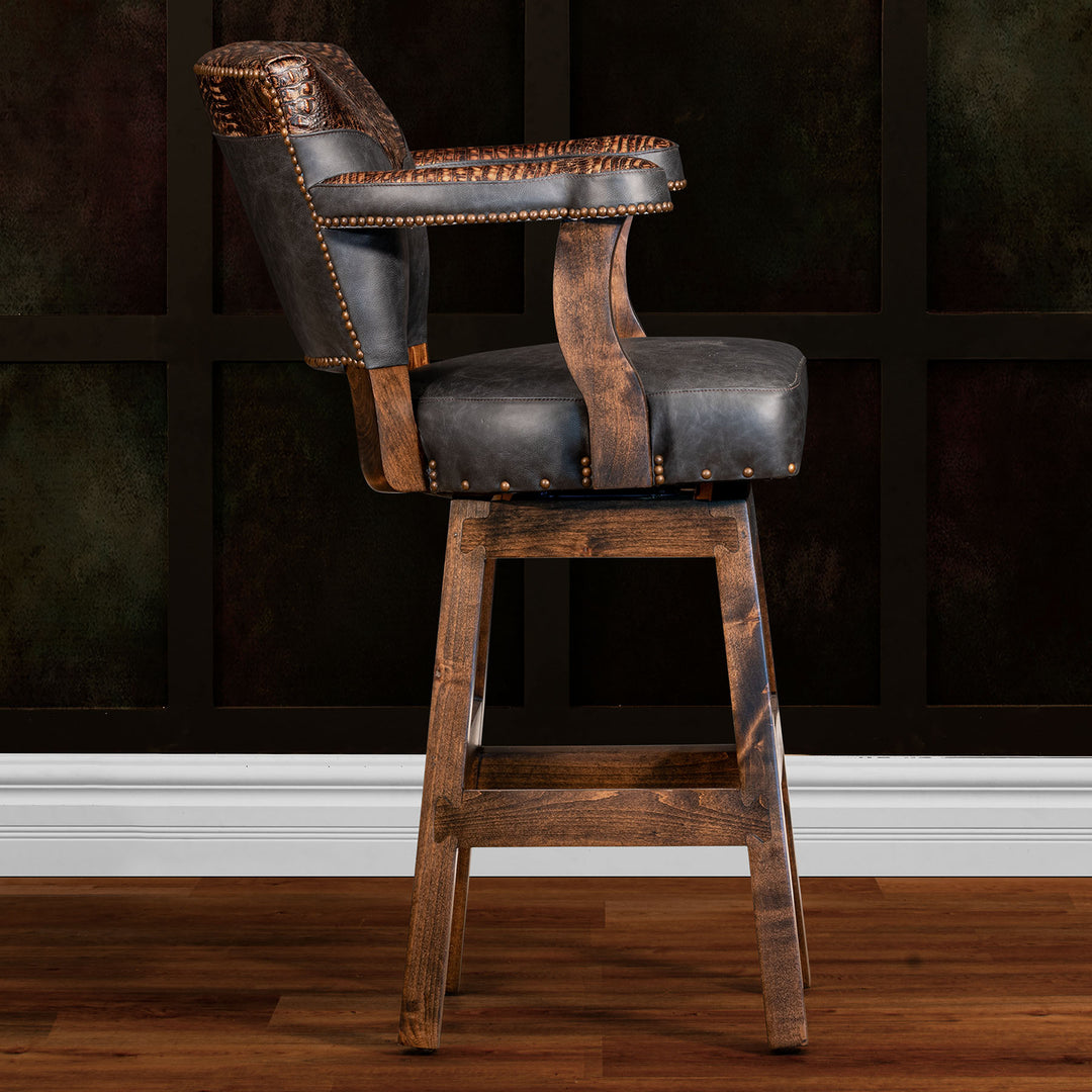 Bartlett Leather Barstool