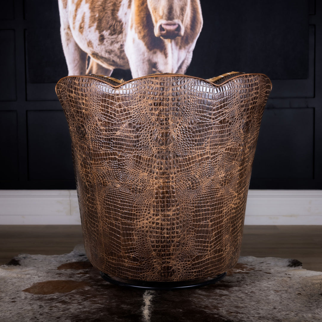 Belt Croc Swivel Chair