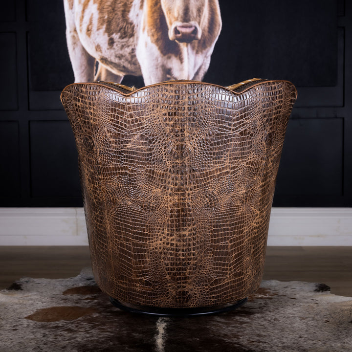 Belt Croc Swivel Chair