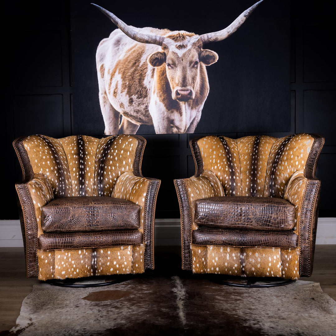 Belt Croc Swivel Chair