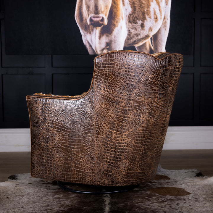 Belt Croc Swivel Chair