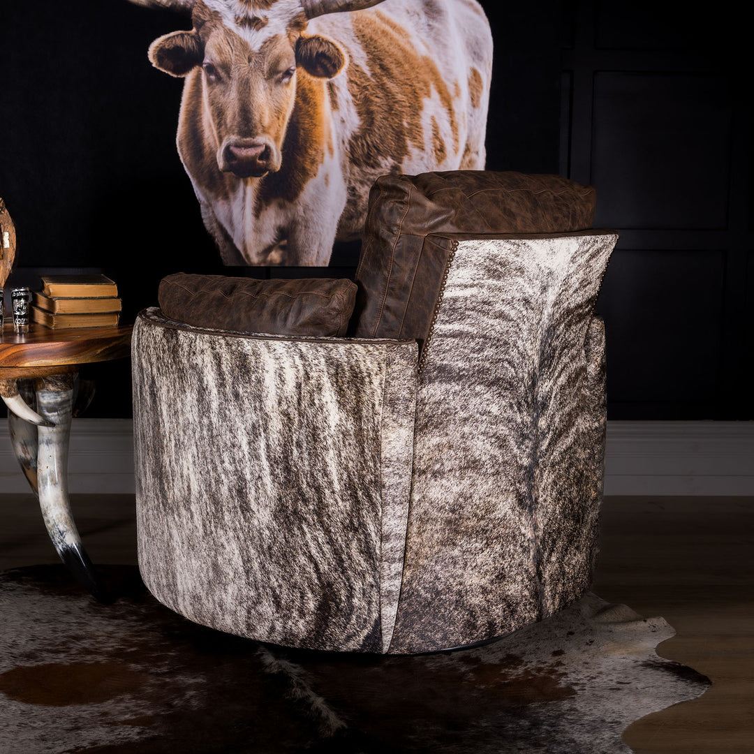 Benson Snug Leather Swivel Recliner