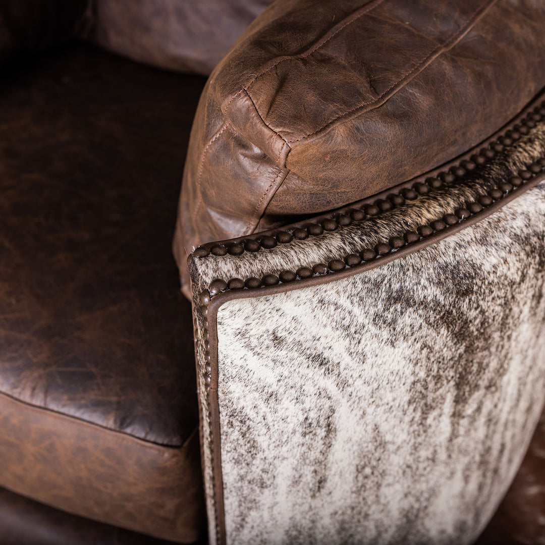 Benson Snug Leather Swivel Recliner