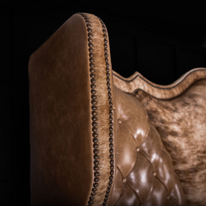 Benson Tufted Leather Bed