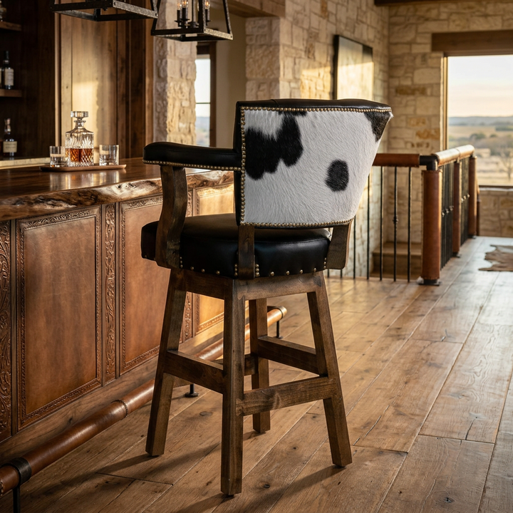 Blackstone Tufted Leather Barstool