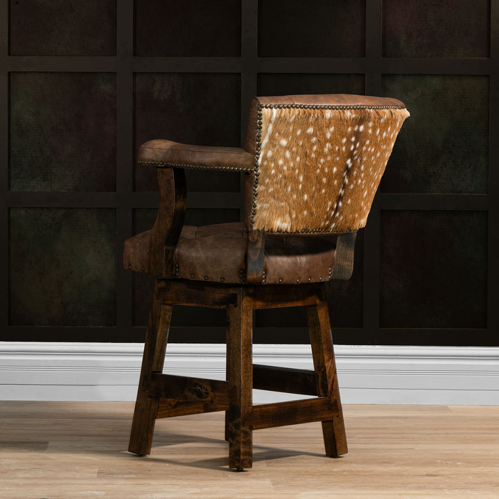 Ranger RJ Chisum Tufted Leather Barstool
