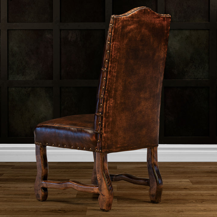 Spade Tufted Leather Dining Chair