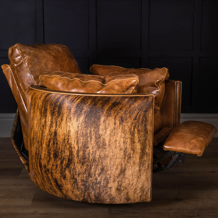 Buck Snug Leather Swivel Recliner