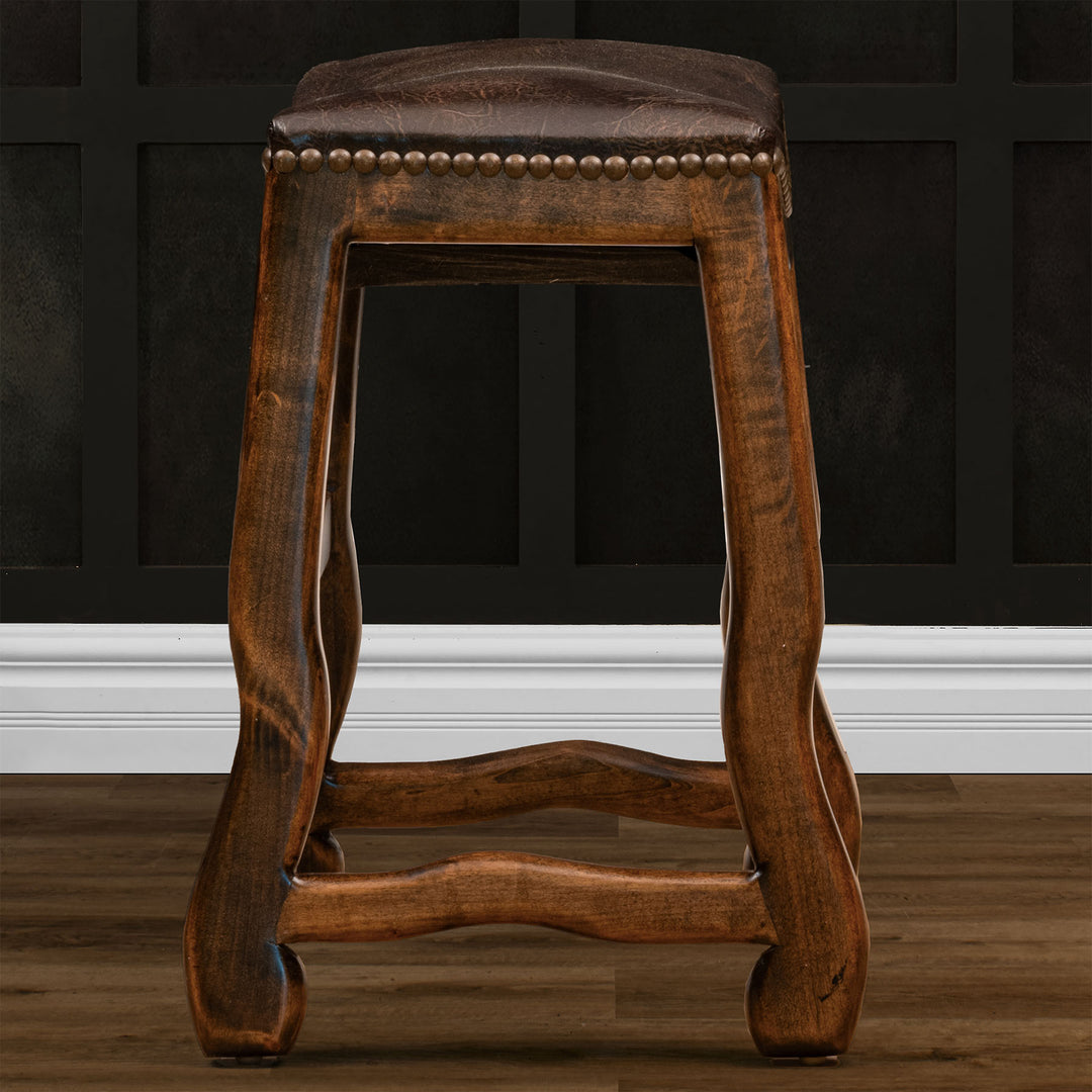 Buda Leather Saddle Stool