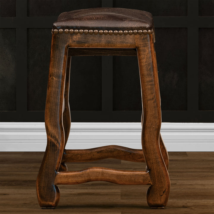 Buda Leather Saddle Stool