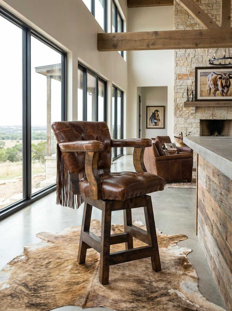 Burlington Leather Barstool