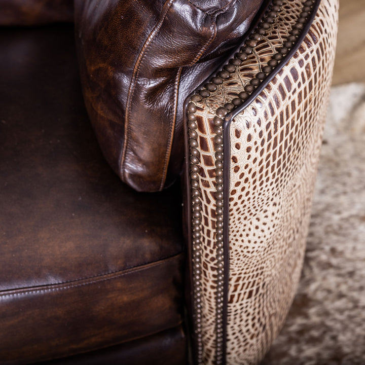 Butte Snug Leather Swivel Recliner
