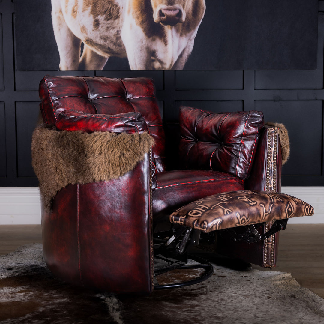 Calder Snug Leather Swivel Recliner