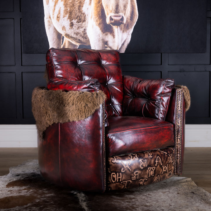 Calder Snug Leather Swivel Recliner