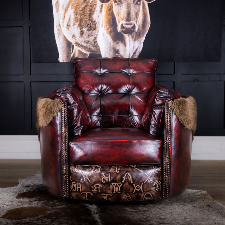 Calder Snug Leather Swivel Recliner