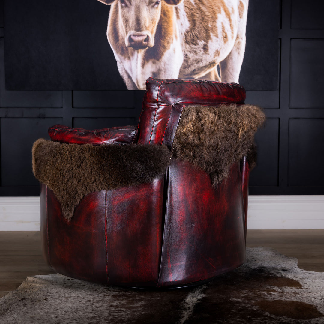 Calder Snug Leather Swivel Recliner