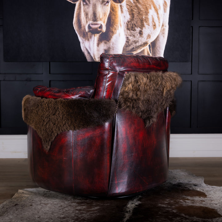 Calder Snug Leather Swivel Recliner
