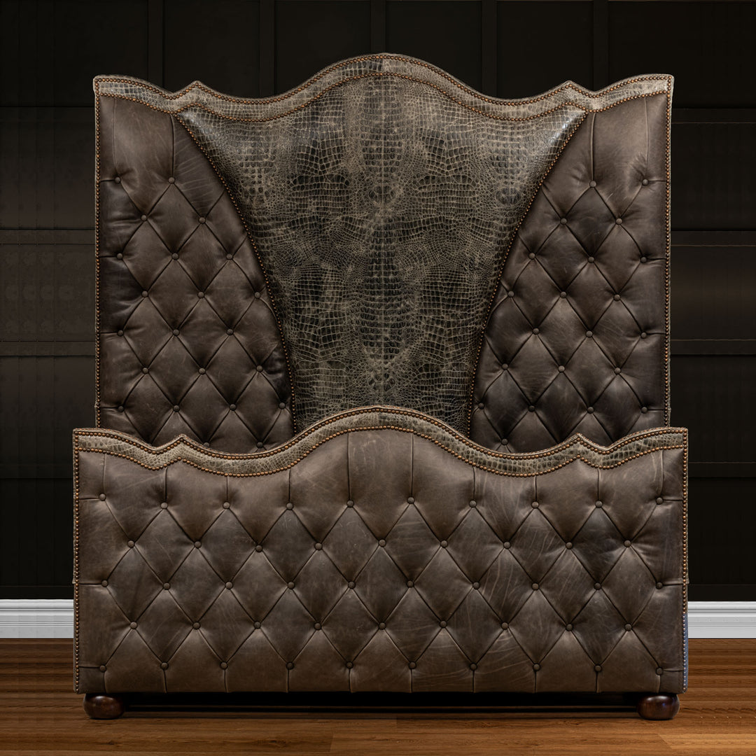 Casper Tufted Leather Bed