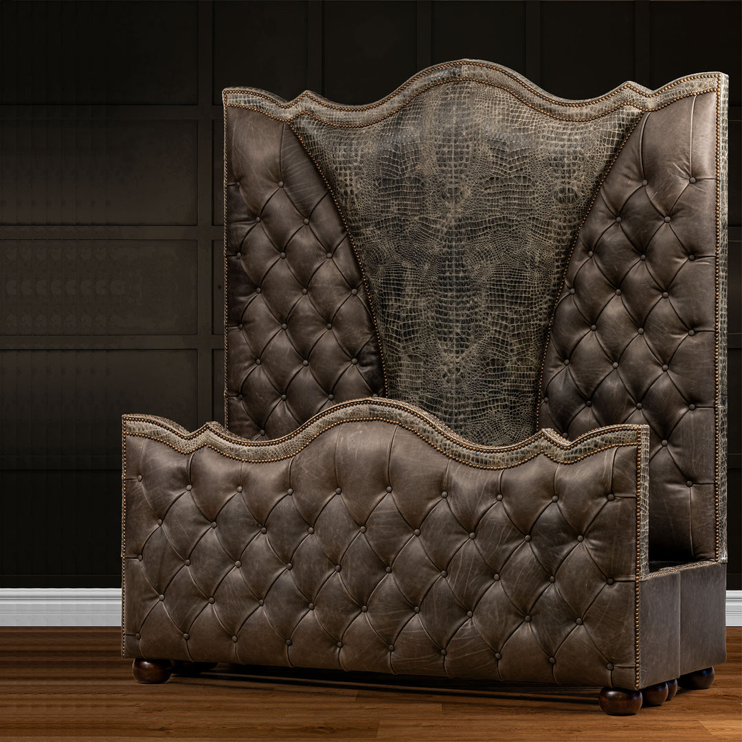 Casper Tufted Leather Bed