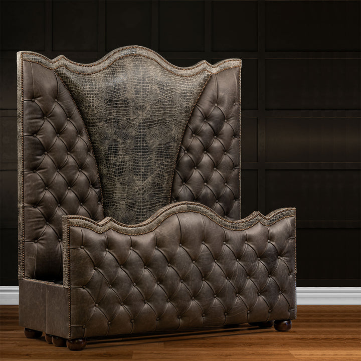 Casper Tufted Leather Bed