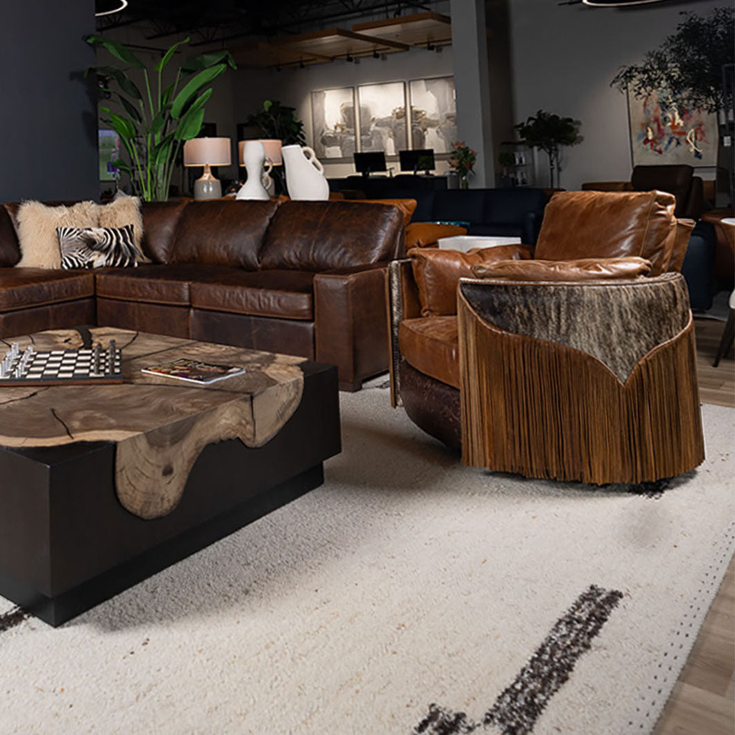 Houston Snug Leather Swivel Recliner