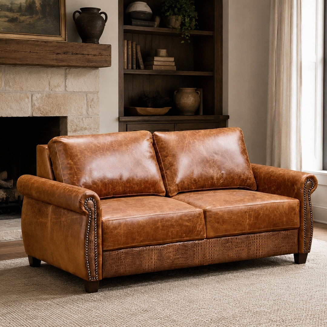 Chilton Queen Leather Sleeper Sofa