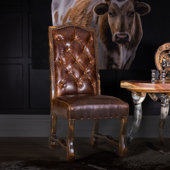 Clarkdale Tufted Leather Dining Chair