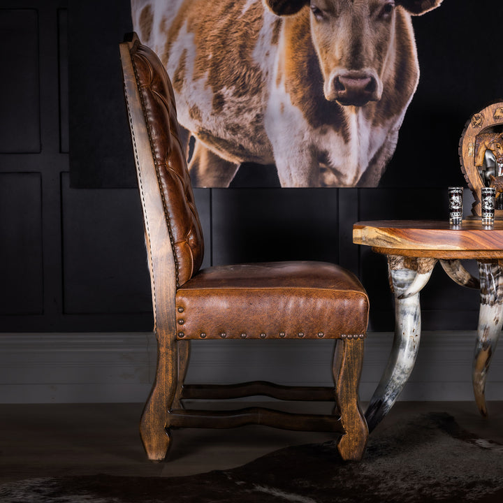 Clarkdale Tufted Leather Dining Chair