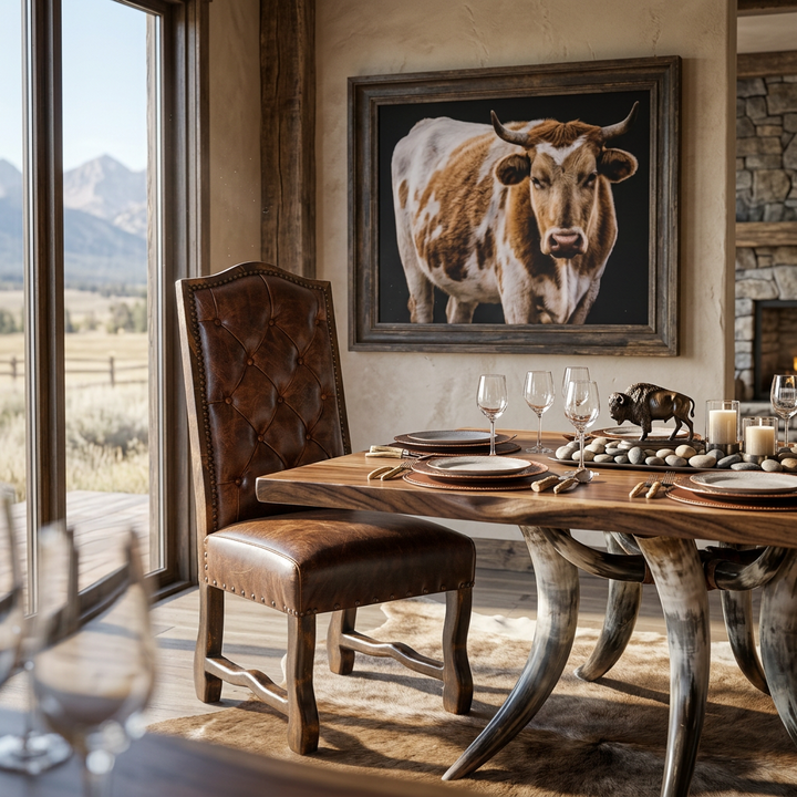 Clarkdale Tufted Leather Dining Chair