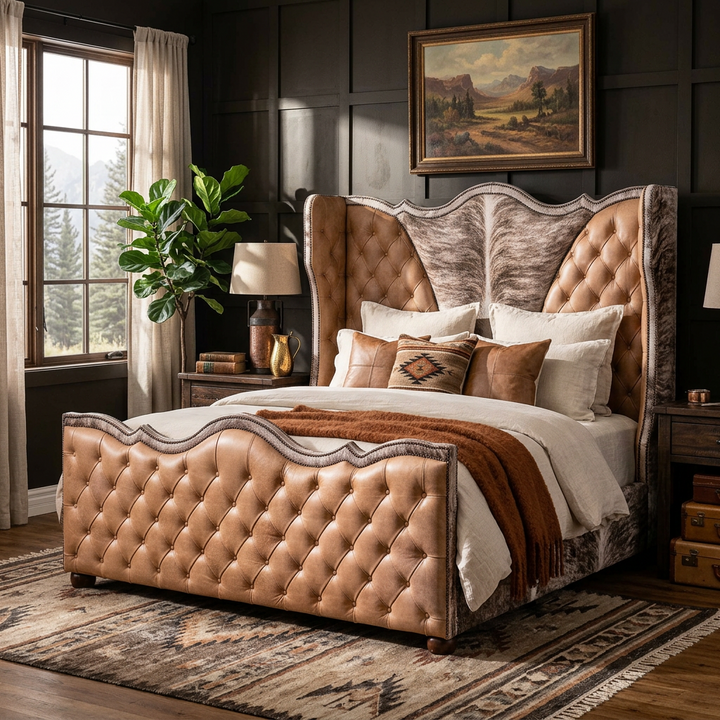 Clearmont Tufted Leather Bed