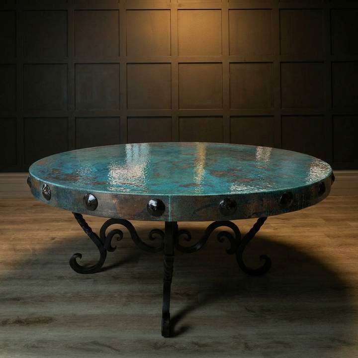 Copper Verde Round Coffee Table