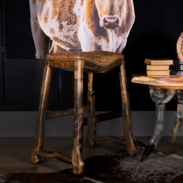 Cordes Leather Saddle Stool