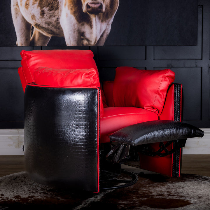Deadpool Snug Leather Swivel Recliner