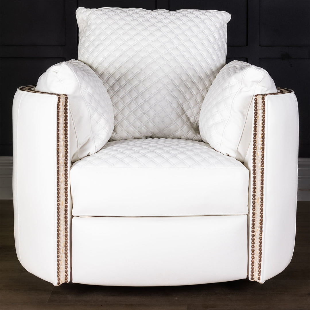 Eastpoint Snug Leather Swivel Recliner