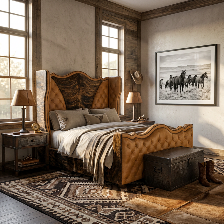 Fairhope Tufted Leather Bed