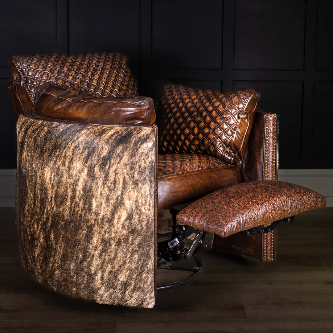 Frontier Snug Leather Swivel Recliner
