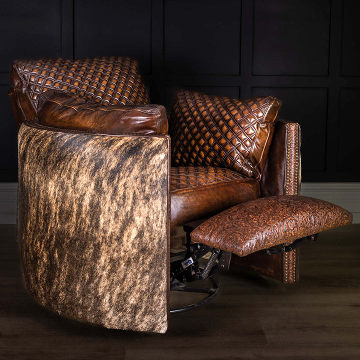 Frontier Snug Leather Swivel Recliner